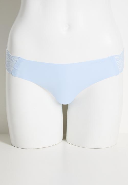 Cotton On - Party Pants Seamless G-String Brief 3Pk - Black/Cream/Violetblue