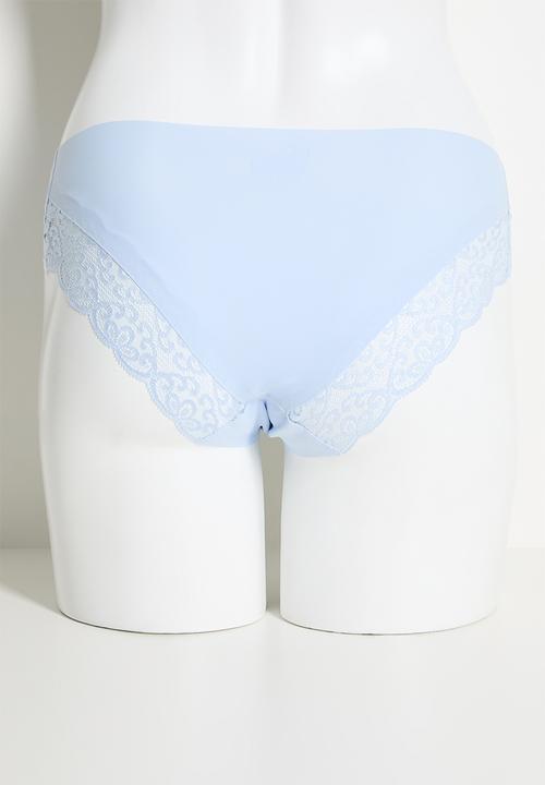 Cotton On - Party Pants Seamless Bikini Brief 5Pk - Black/Black/Frappe/Cream/Violet Blue