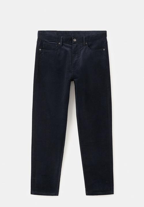 MANGO - Trousersercolano - Navy Blue