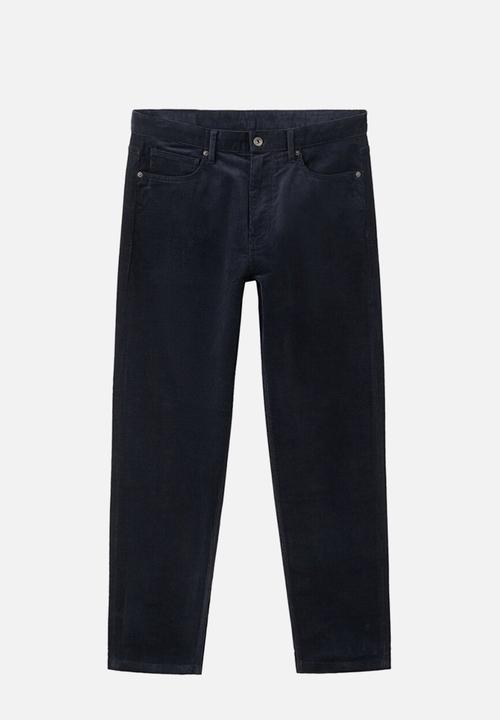 MANGO - Trousersercolano - Navy Blue