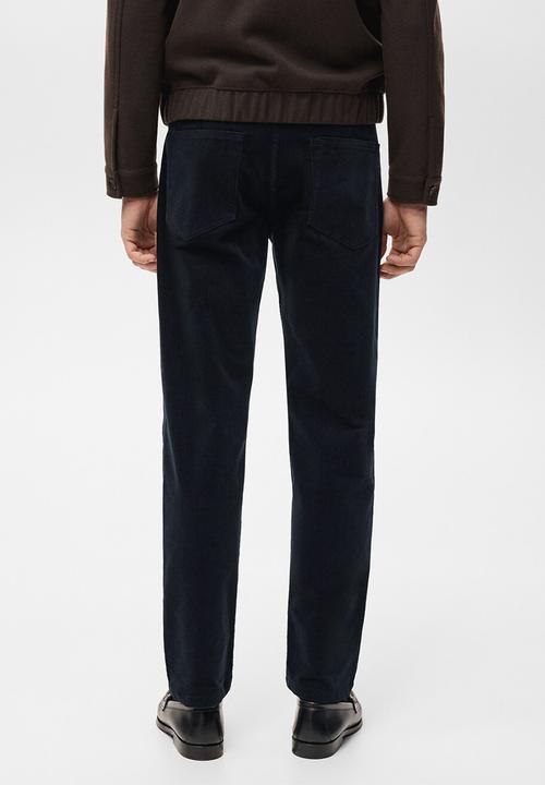 MANGO - Trousersercolano - Navy Blue