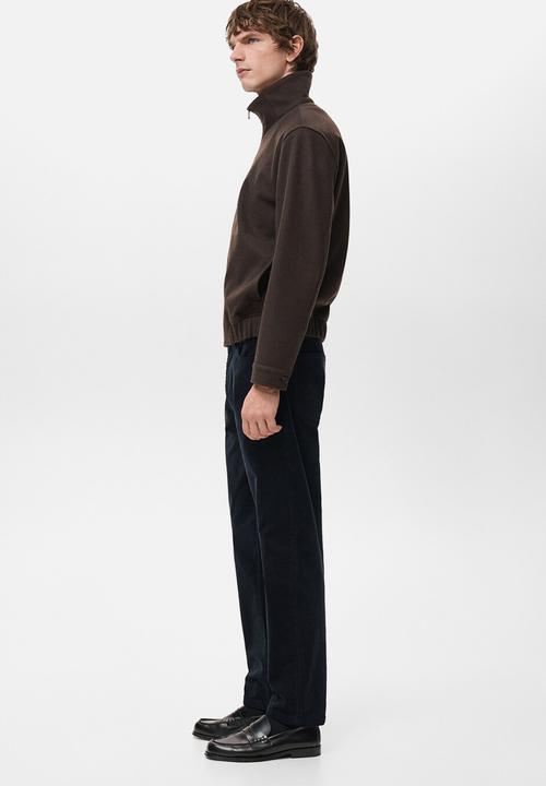 MANGO - Trousersercolano - Navy Blue