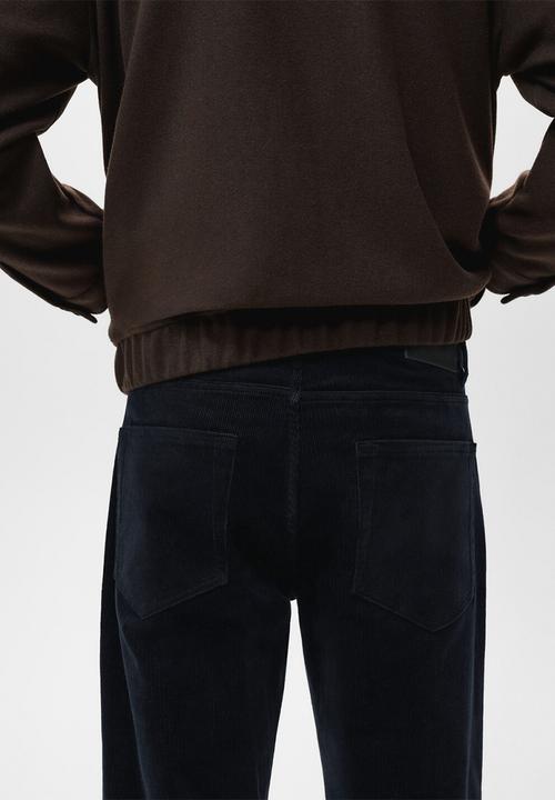 MANGO - Trousersercolano - Navy Blue