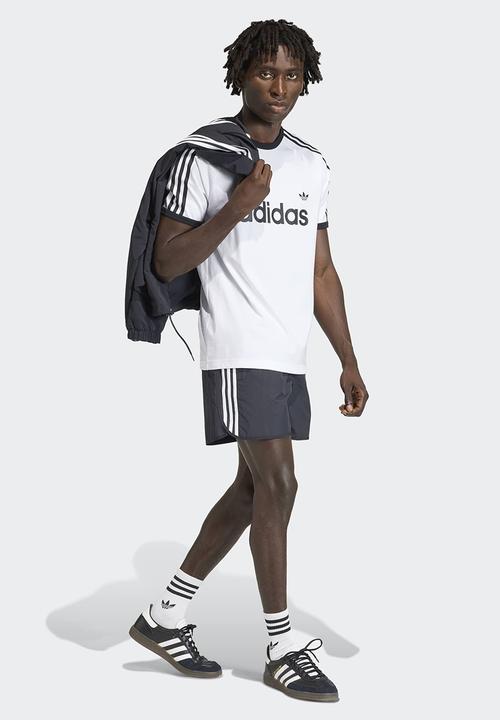 adidas Originals - 3-Stripes Slim Ringer Tee - White
