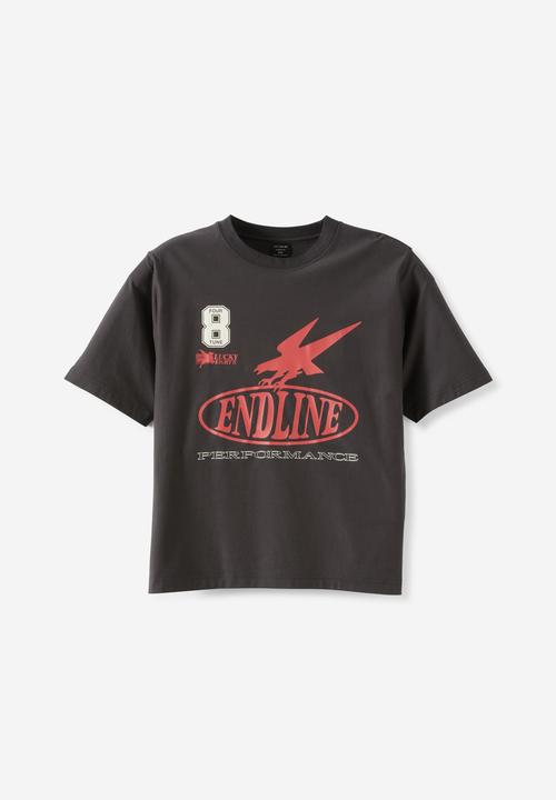 Cotton On - Cropped Fit Graphic T-shirt - Washed Black/Four Tune