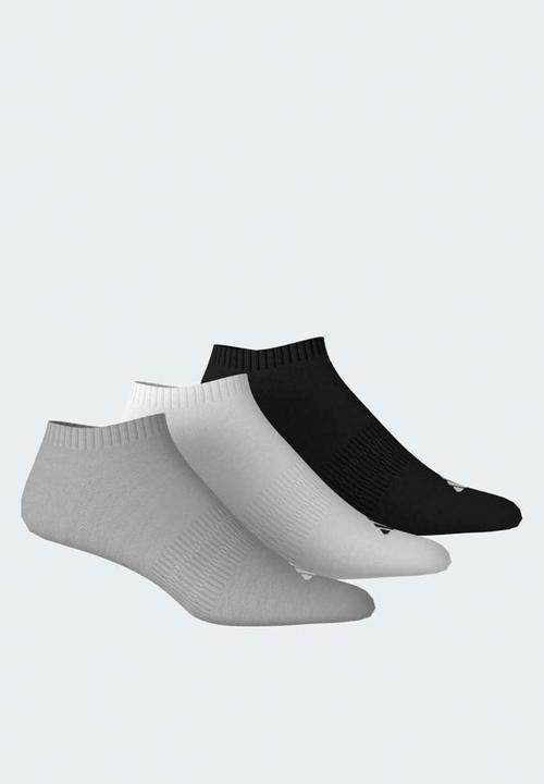 adidas Originals - Cushioned Essentials Low Cut Socks 3 - medium grey heather/white/black