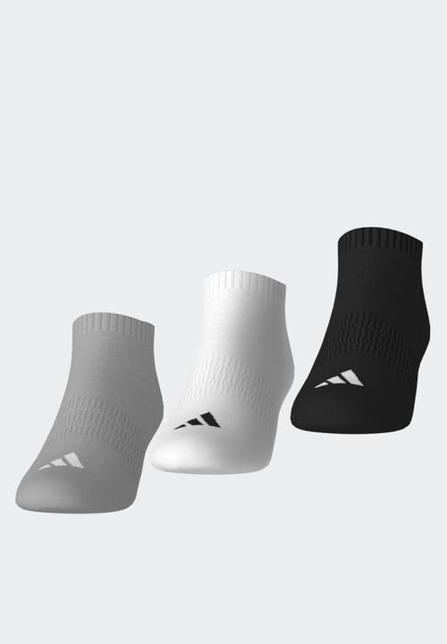 adidas Originals - Cushioned Essentials Low Cut Socks 3 - medium grey heather/white/black