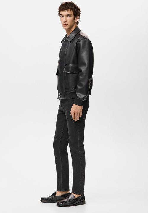 MANGO - Jeansjan - Black Denim