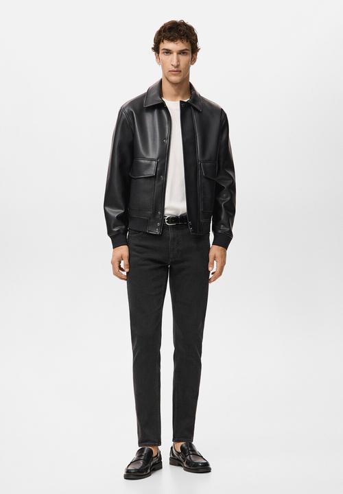 MANGO - Jeansjan - Black Denim