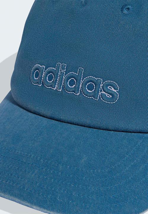 adidas Performance - Washed dad cap - dusky petrol/white