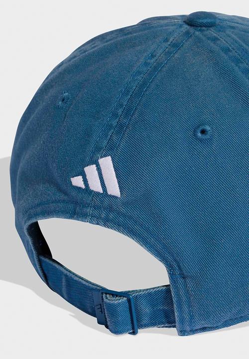 adidas Performance - Washed dad cap - dusky petrol/white