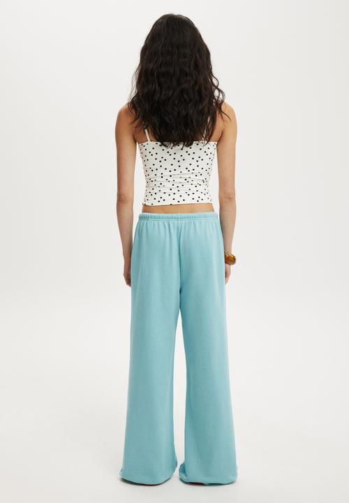 Cotton On - Wide leg sweatpant - aquamarine