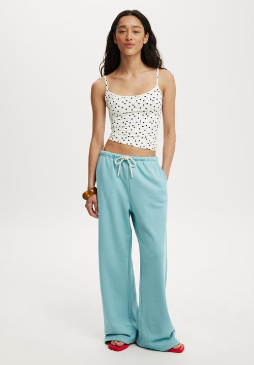 Cotton On - Wide leg sweatpant - aquamarine