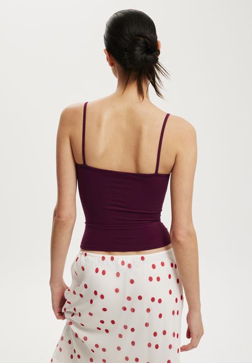 Cotton On - Hold me cami - blackberry belle