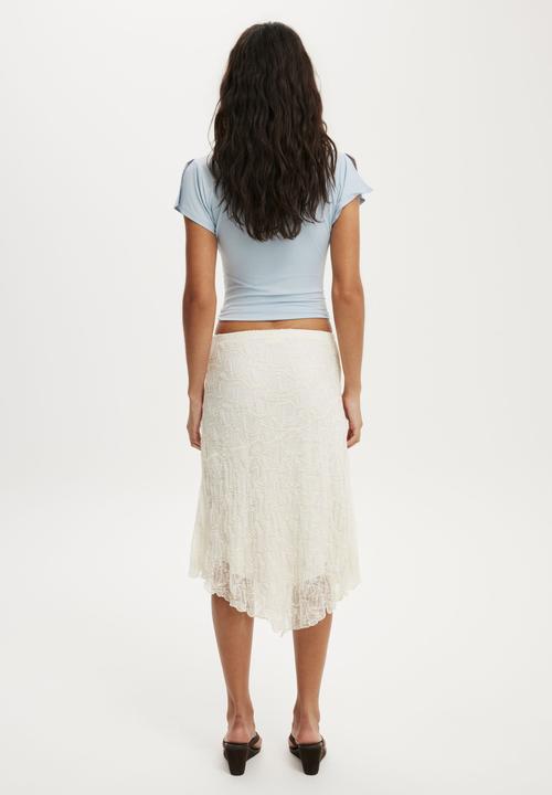 Cotton On - Sofia lace skirt - sand white lace