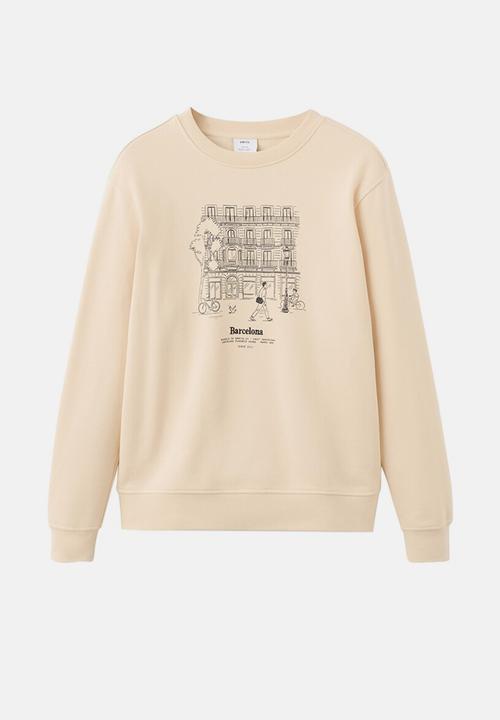 MANGO - Sweatshirtbcn - Pastel Yellow