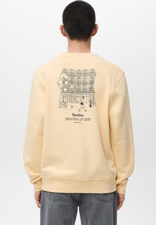 MANGO - Sweatshirtbcn - Pastel Yellow