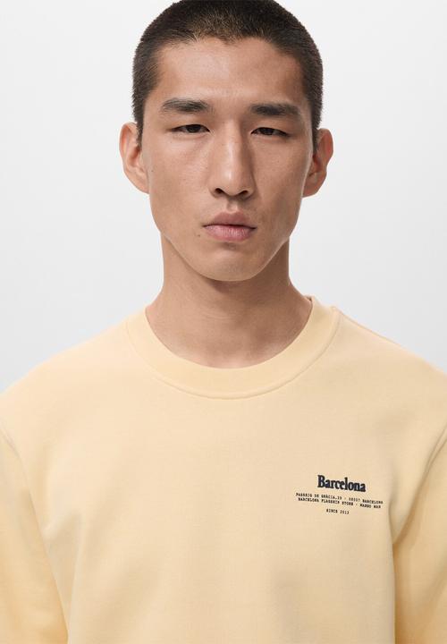 MANGO - Sweatshirtbcn - Pastel Yellow