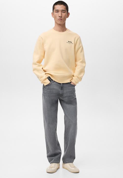 MANGO - Sweatshirtbcn - Pastel Yellow