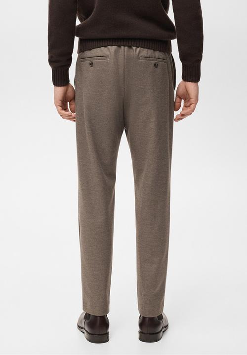 MANGO - Trouserspolar - Tobacco-Brown