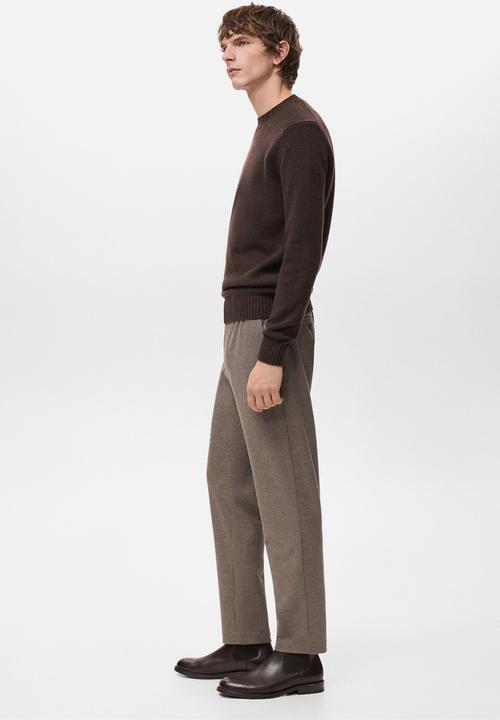MANGO - Trouserspolar - Tobacco-Brown