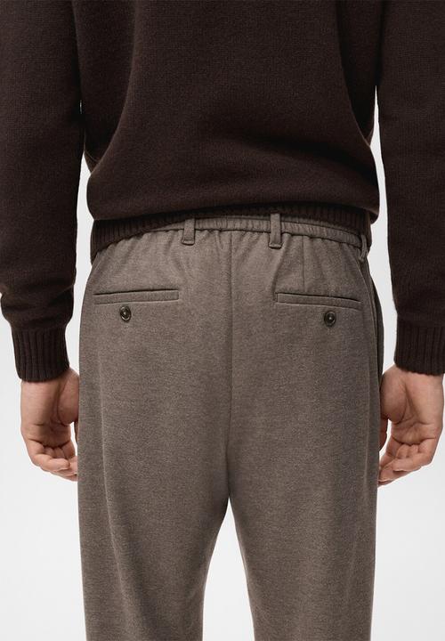 MANGO - Trouserspolar - Tobacco-Brown