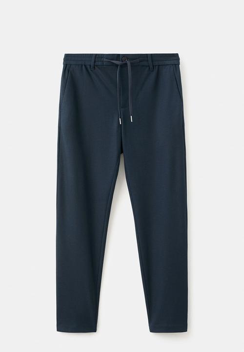 MANGO - Trouserspolar - Navy Blue