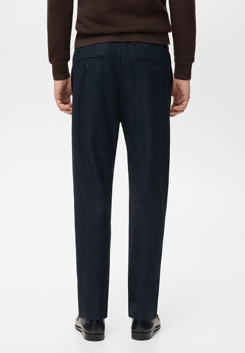MANGO - Trouserspolar - Navy Blue