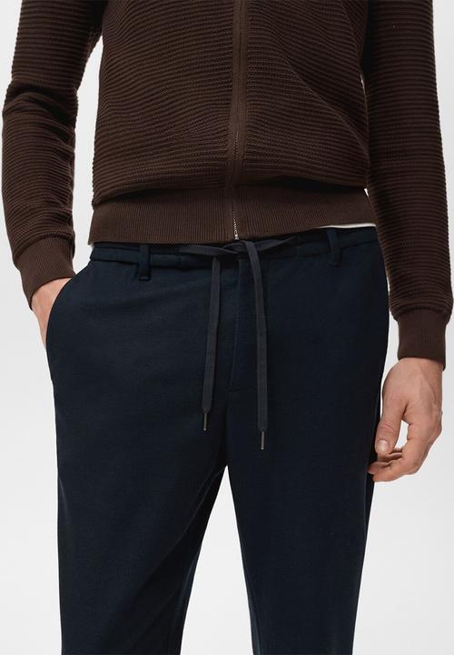MANGO - Trouserspolar - Navy Blue