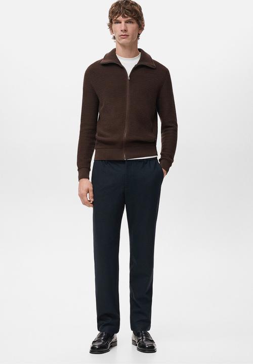 MANGO - Trouserspolar - Navy Blue