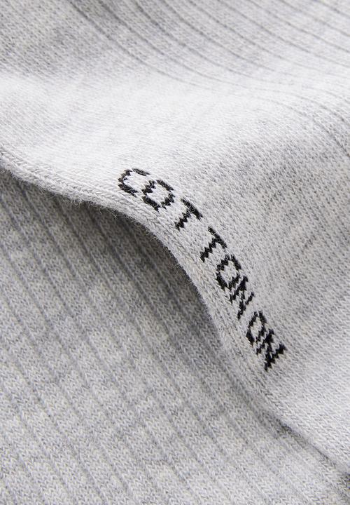 Cotton On - Rosette frill ribbed crew sock - grey marle