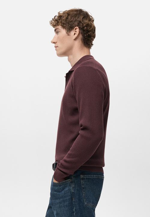 MANGO - Sweaterantiguas - Bordeaux