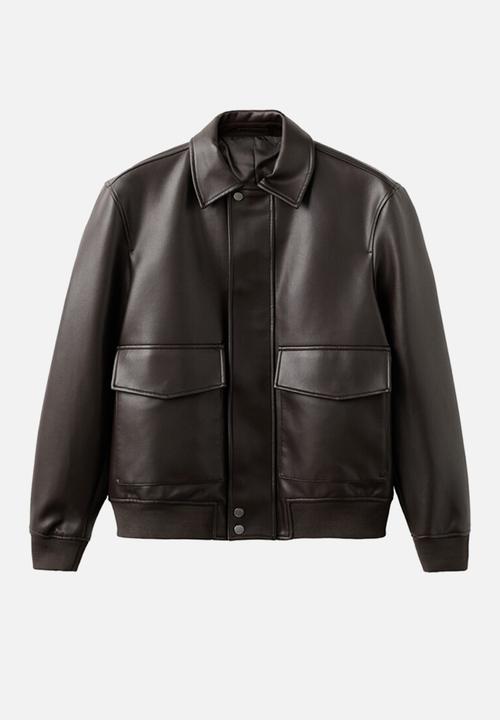 MANGO - Jacket Ely - Brown