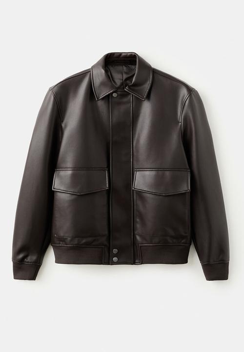 MANGO - Jacket Ely - Brown