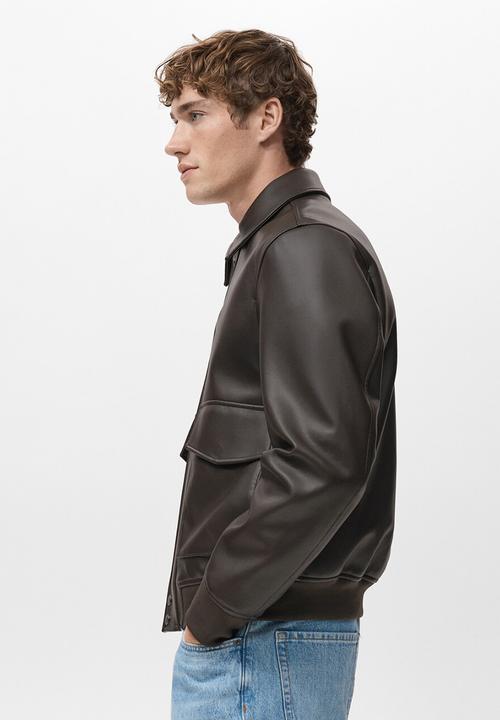 MANGO - Jacket Ely - Brown