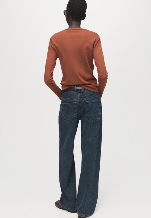 MANGO - T-shirt nisa - rust/copper