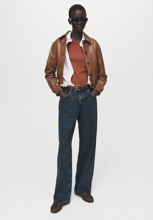 MANGO - T-shirt nisa - rust/copper