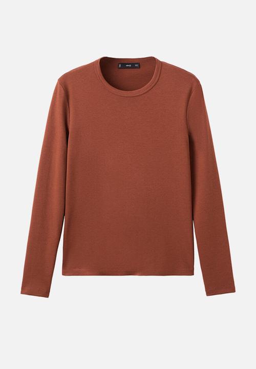 MANGO - T-shirt nisa - rust/copper