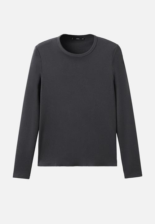 MANGO - T-shirt nisa - charcoal
