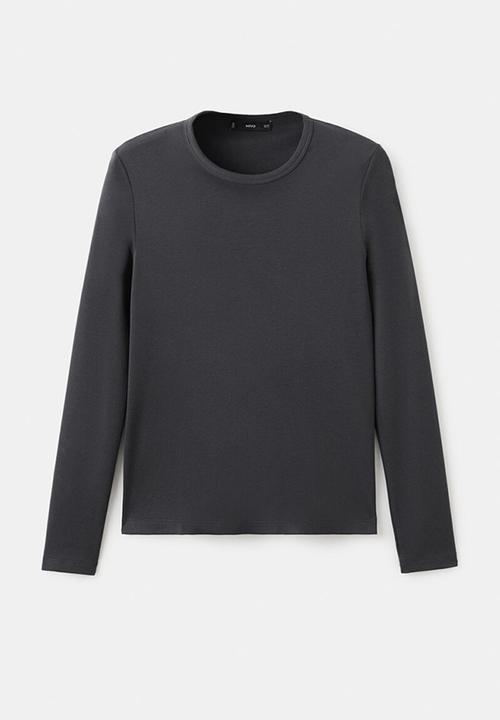MANGO - T-shirt nisa - charcoal