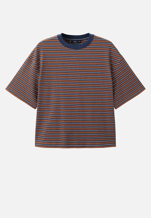 MANGO - T-shirt rali - rust/copper