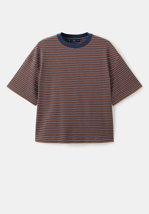 MANGO - T-shirt rali - rust/copper