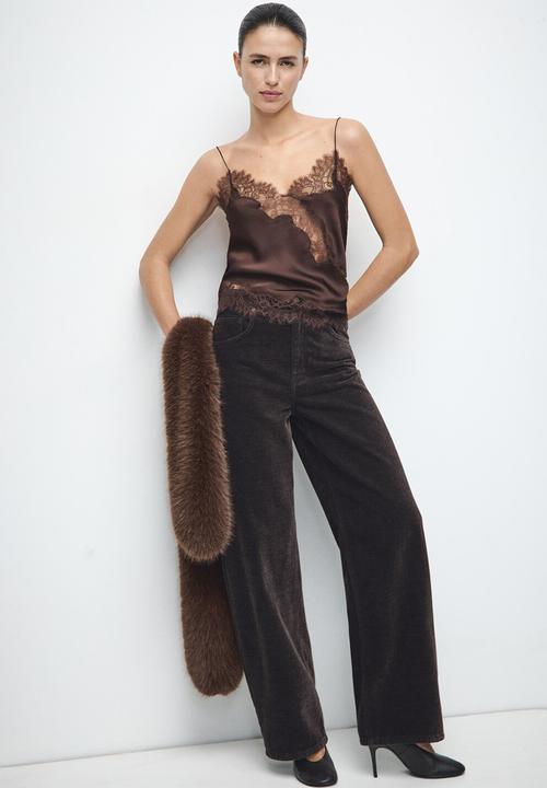 MANGO - Jeans tokio - dark brown