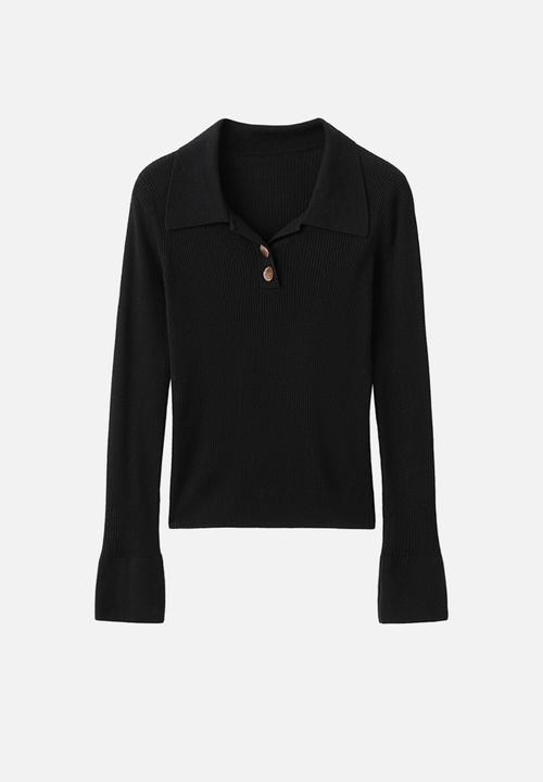 MANGO - Sweater yema - black