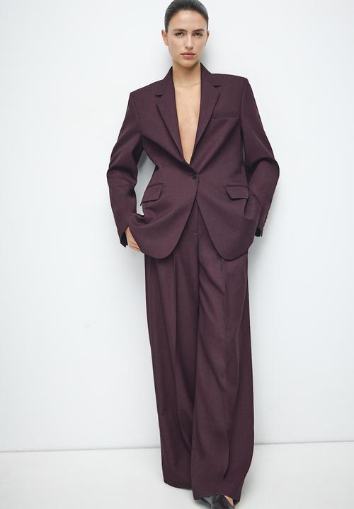 MANGO - Trousers hidra - dark red