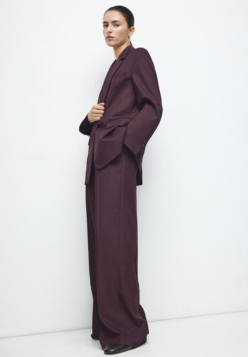 MANGO - Trousers hidra - dark red