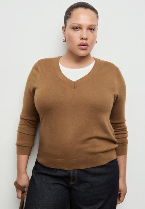 MANGO - Sweater luccav - medium brown