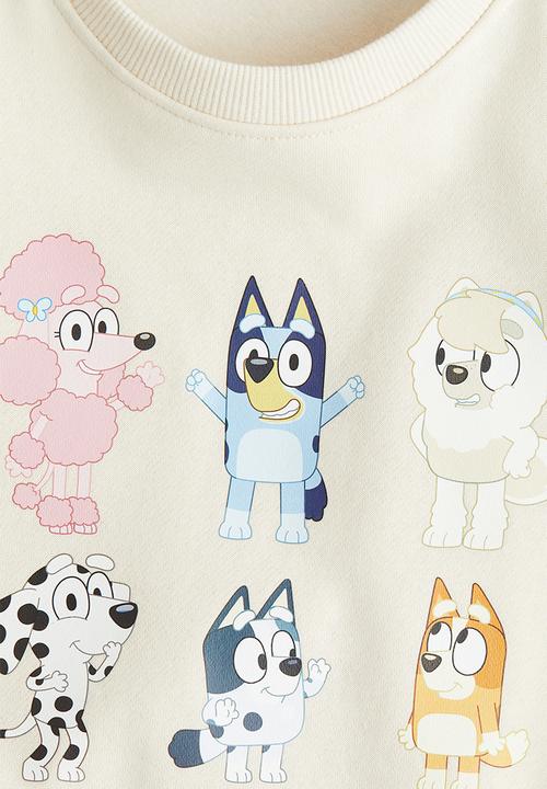 H&M - Printed sweatshirt - cream/bluey