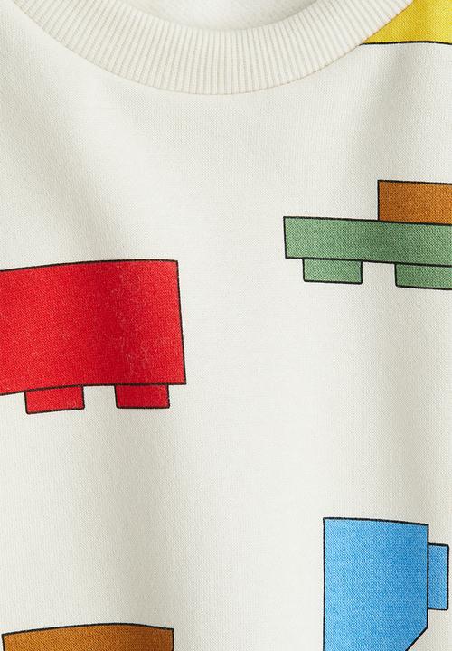 H&M - Oversized printed sweatshirt - white lego brand