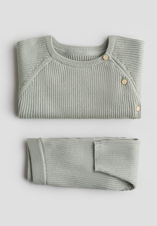H&M - 2-Piece cotton set - green